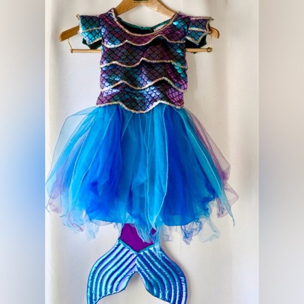 Gillians Closet Layered Tulle Tutu Mermaid Dress w/ Tail Size XS 4